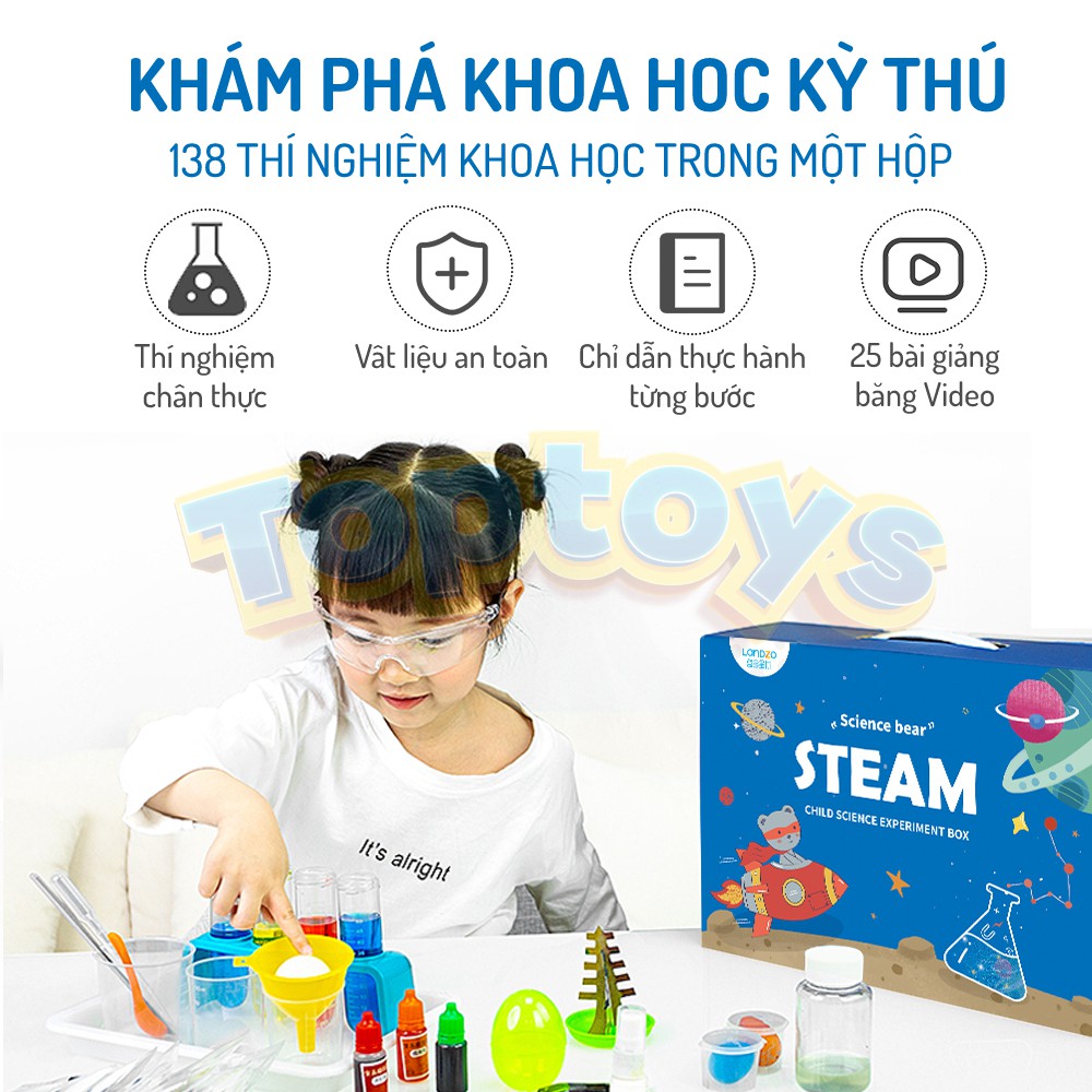 Bộ đồ chơi giáo dục 138 thí nghiệm STEAM thực hành STEM tại nhà