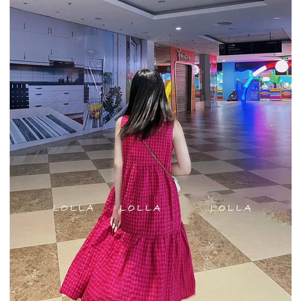 : Váy kẻ caro basic SÁT NÁCH 6 màu kèm ảnh thật trải sàn form từ 40-65kg