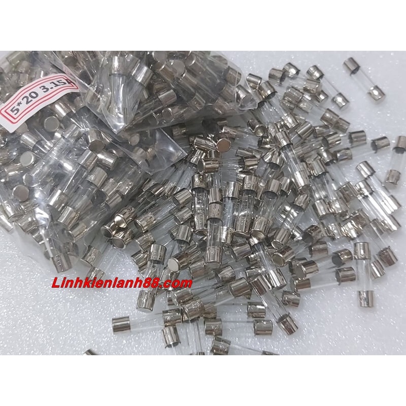 Cầu chì thủy tinh 3.15A 5*20mm mới (gói 200c)