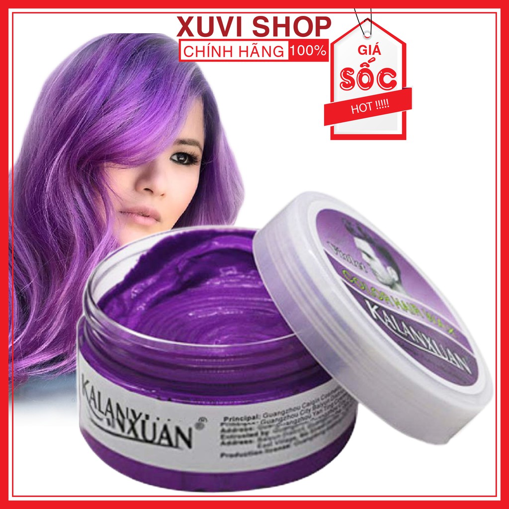 Thuốc Nhuộm Tóc Tạm Thời Tím KALANXUAN 100ml Chính Hãng + Tặng Bao Tay - XUVI SHOP