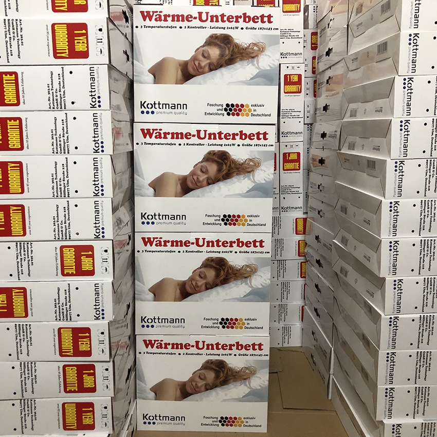 Đệm sưởi điện Kottmann, Đệm sưởi cao cấp thương hiệu Đức công suất 130W, sấy đến nhiệt độ 45 Độ mã KOT130W