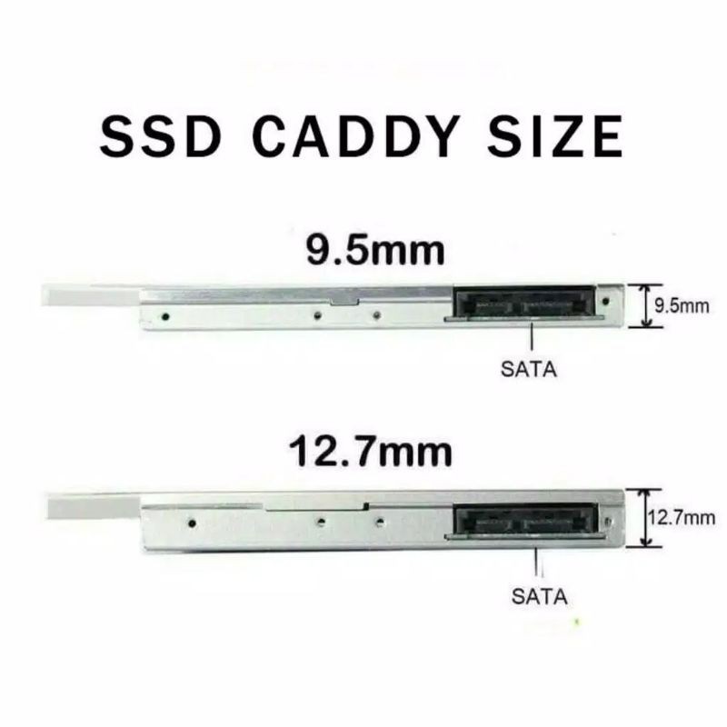 Khay Đựng Ổ Cứng Chuyển Đổi Từ Laptop Dvd / Sd Hdd Caddy 9.5 mm / 12.7 mm Sata Dvd