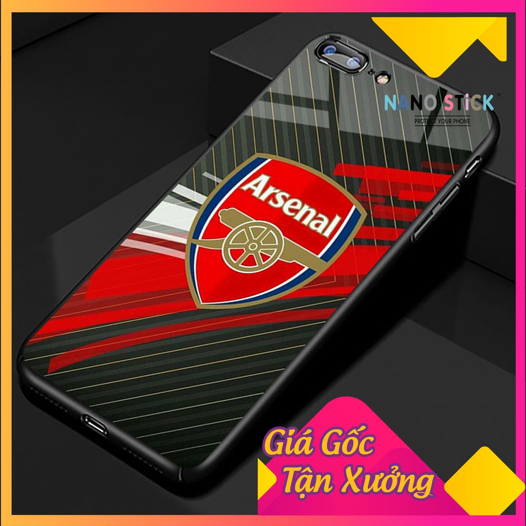 Ốp lưng iPhone 7/8/7/8 plus _ ốp kính iPhone _ in hình bóng đá Arsenal _ Tặng cường lực iPhone