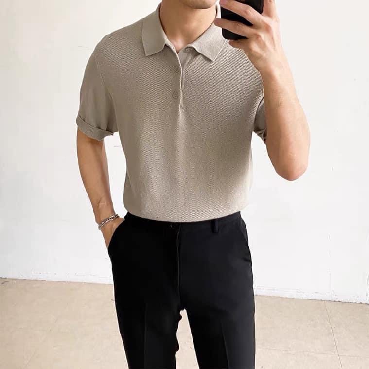 Áo Polo Nam Vải Dệt Kim Đan Vân Hạt Sọc Nhiều Màu , Thun Cổ Bẻ Co Giãn - Thoáng Khí Kiểu Hàn Divide 79 PLM633 | BigBuy360 - bigbuy360.vn