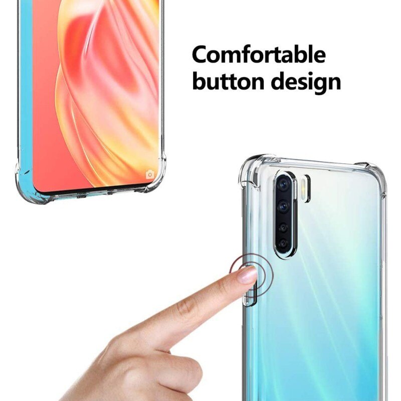 Ốp điện thoại silicone có túi khí chống sốc bảo vệ cho OPPO A95 RENO 6 6Z A74 5G A92 A54 A16 A94 A15 A15S