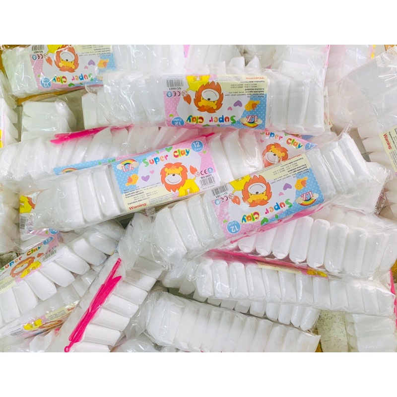 Đất sét nhẹ tự khô trang trí gương DIY, đất sét Nhật làm butter slime - Lốc 12/24/36 màu