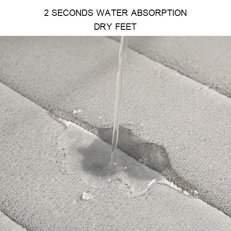 Thảm Chùi Chân Mềm Mại Thấm Hút Tốt Chống Trượt Màu Trơn Kích Thước 40x60cm