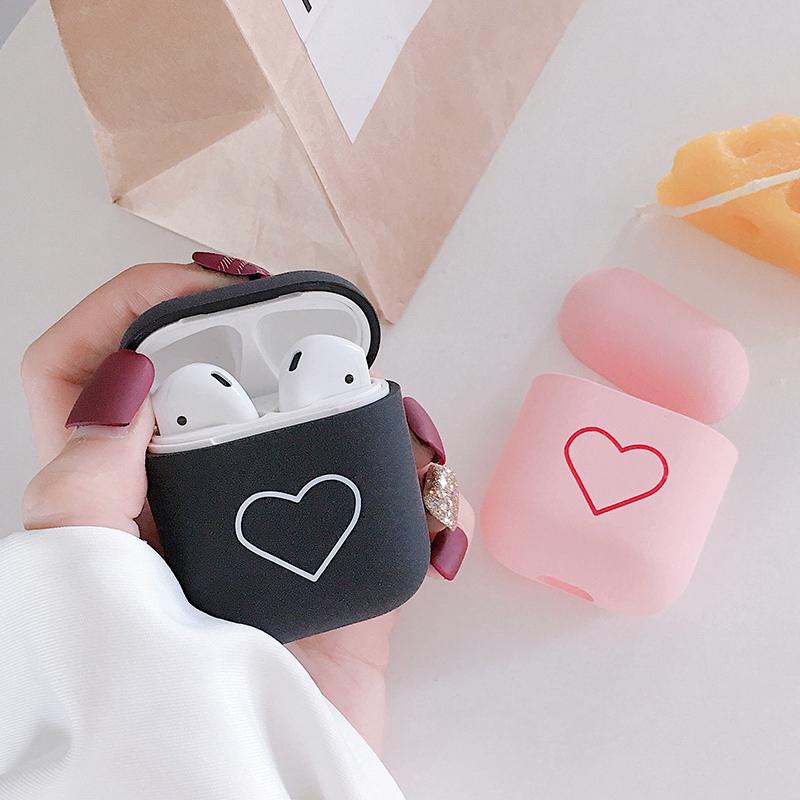 Vỏ hộp đựng tai nghe Airpods 1/2 hình trái tim