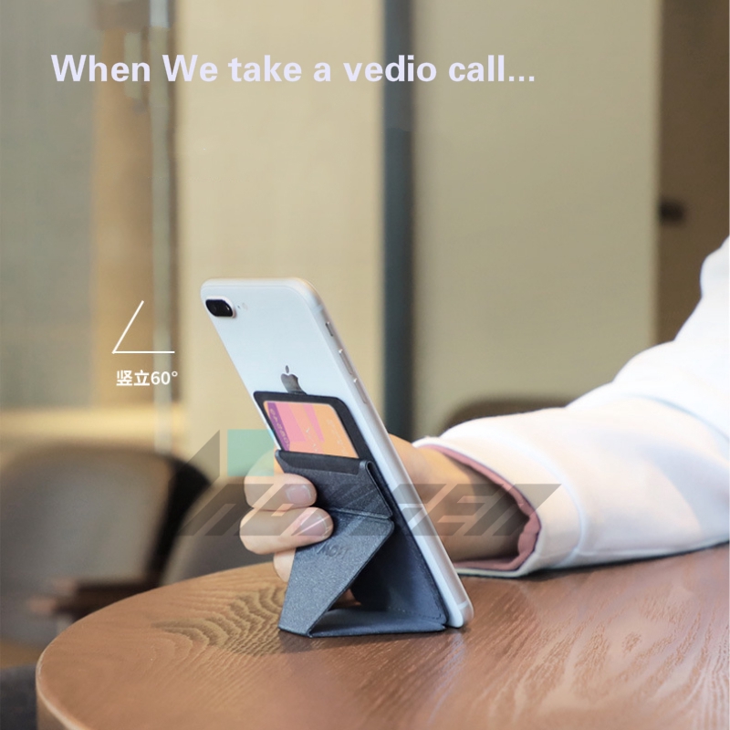 MOFT X Phone Holder  Portable Ultra thin Invisible Smart Stand with Magnetic Sticker/Removable Foldable Card Slot Design