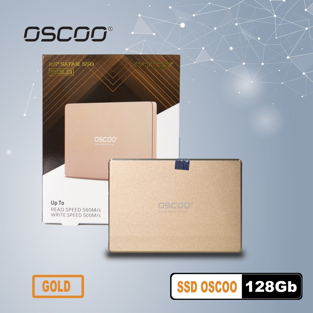 Ổ cứng SSD OSCOO 128Gb gold - Chuẩn Sata III 6Gb/s