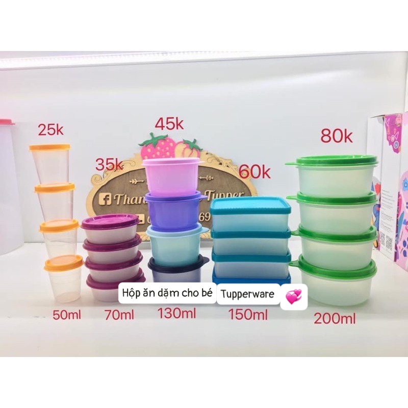 Hộp ăn dặm cho bé Tupperware ( không chọn màu)