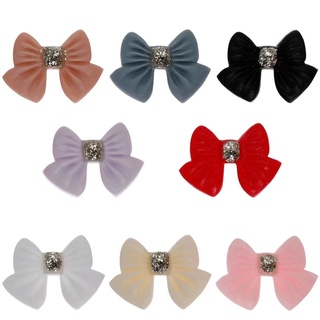 Charm nơ chấm nhũ đính móng nhiều màu, phụ kiện hình nơ nail nailmishops