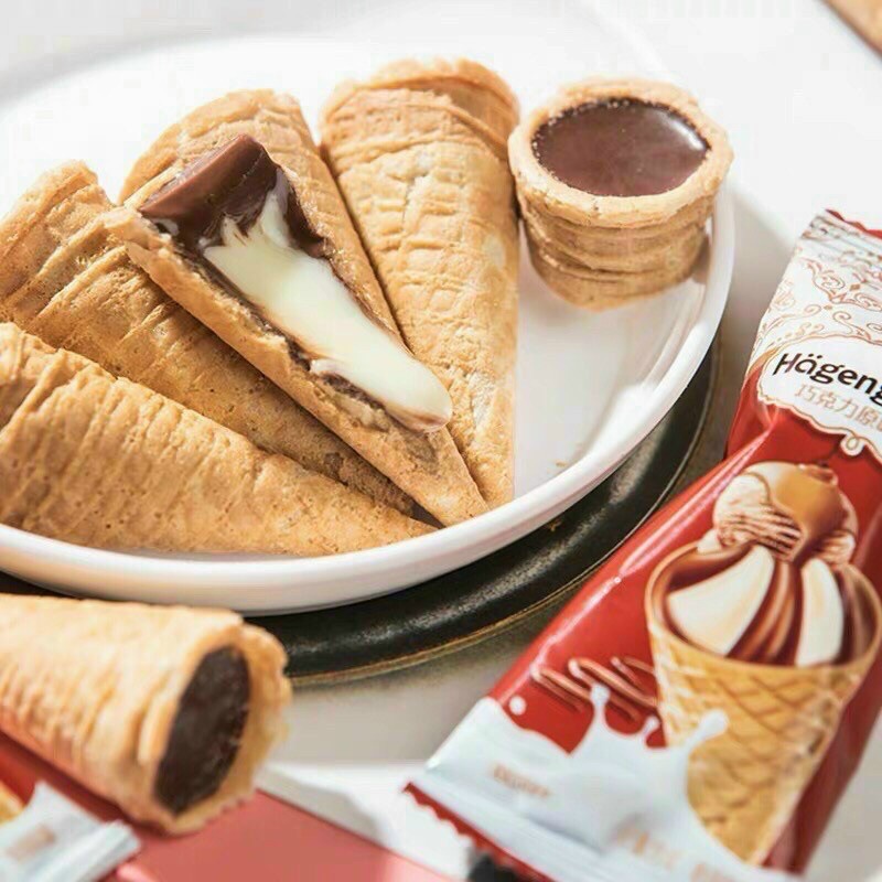 Bánh ốc quế nhân Kem Socola Hộp 500g