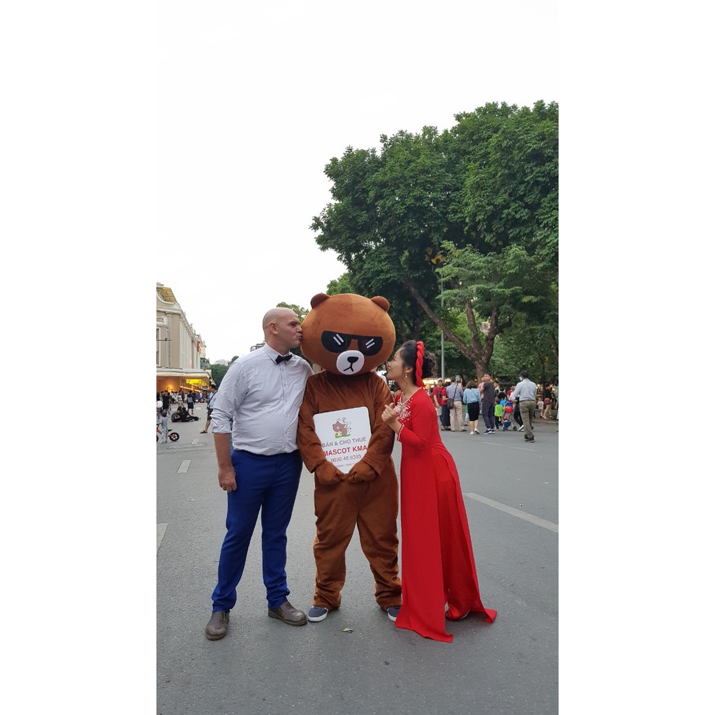 Mascot Gấu Brown đủ biểu cảm tự lắp ghép