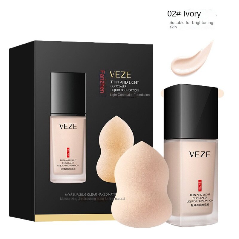 VEZE Kem nền che khuyết điểm nhẹ nhàng dưỡng ẩm và bảo vệ da