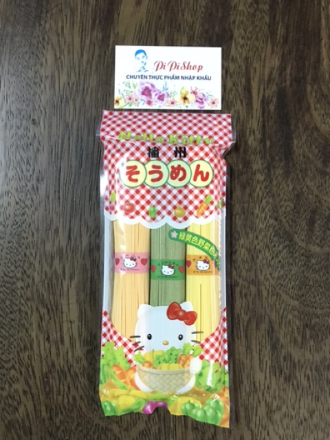 Mì Somen Rau Củ Hello Kitty Nhật Bản cho bé 9M+ (300gram)