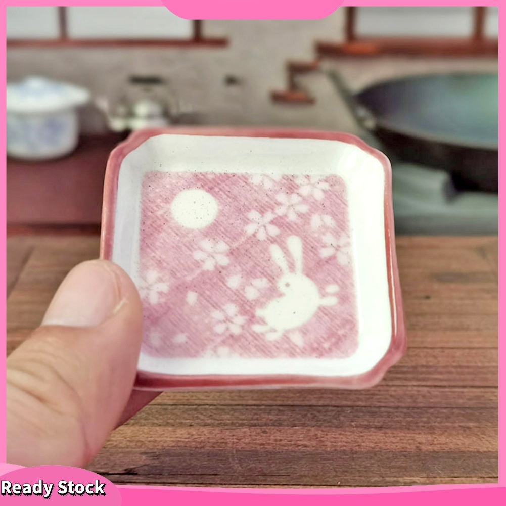 Wis| Mô Hình Đĩa Sáp In Hình Thỏ Dùng Trang Trí Nhà Búp Bê