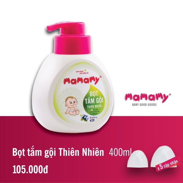 Sữa tắm gội tạo bọt Mamamy 400ml