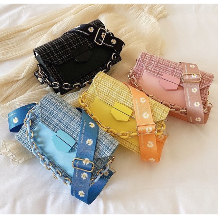 TÚI ĐEO CHÉO NỮ DA DẠ DÂY HOA CÚC BH 471 | BigBuy360 - bigbuy360.vn