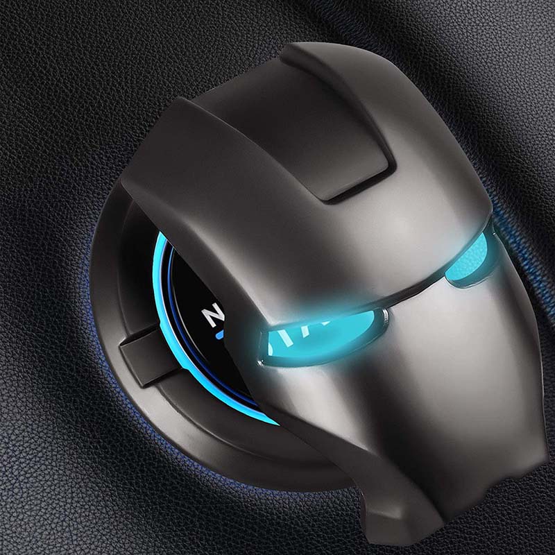 Vỏ Bọc Nút Bấm Khởi Động Xe Hơi Hình Iron Man 3d