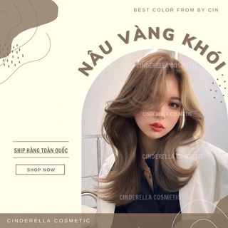 Thuốc nhuộm tóc Nâu Vàng Khói (tặng kèm trợ nhuộm, gang tay)