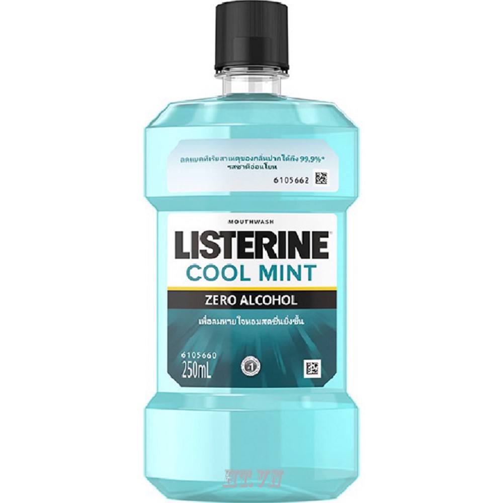 Nước Súc Miệng 250Ml Listerine Cool Mint Zero Alcohol chính hãng