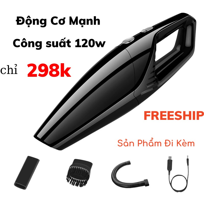 Máy Hút Bụi Không Dây, Máy Hút Bụi Mini Cầm Tay Sạc Tích Điện Tiện Dụng