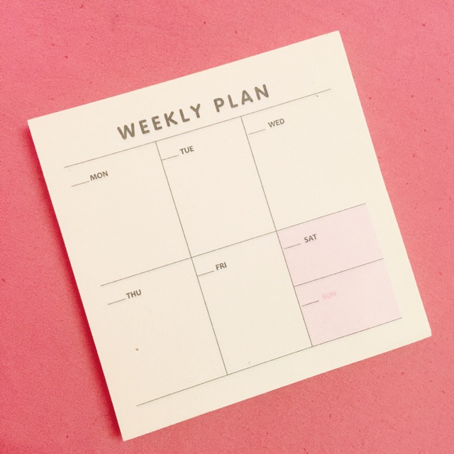 Tập giấy note planner kế hoạch weeky plan