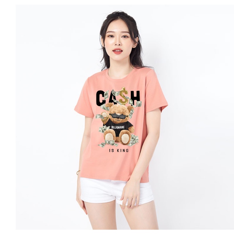 Áo Thun In hình Gấu Billionaire cực đẹp, chất liệu Cotton mặc mềm mịn mát mẻ Thương Hiệu The Coth AT2F2019