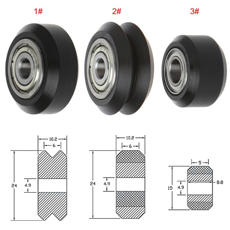 Bánh xe nhựa có bạc đạn POM 625zz MR105zz cho ròng rọc perlin của máy in 3D