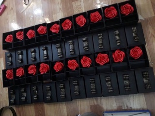 (Hoả Tốc)🌹Combo Hộp đựng hoa son    🌹🍃
