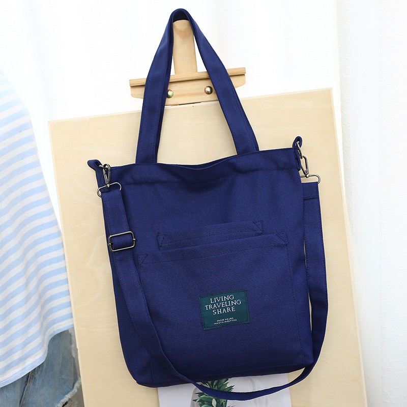 Túi vải bố canvas tote đựng đồ quần áo đeo vai thời trang nhỏ giá rẻ LUKAMO TX04