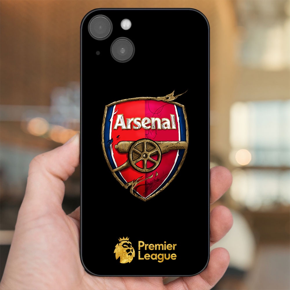 Ốp lưng iPhone 14 Plus dẻo đen cạnh vuông in hình Arsenal FC