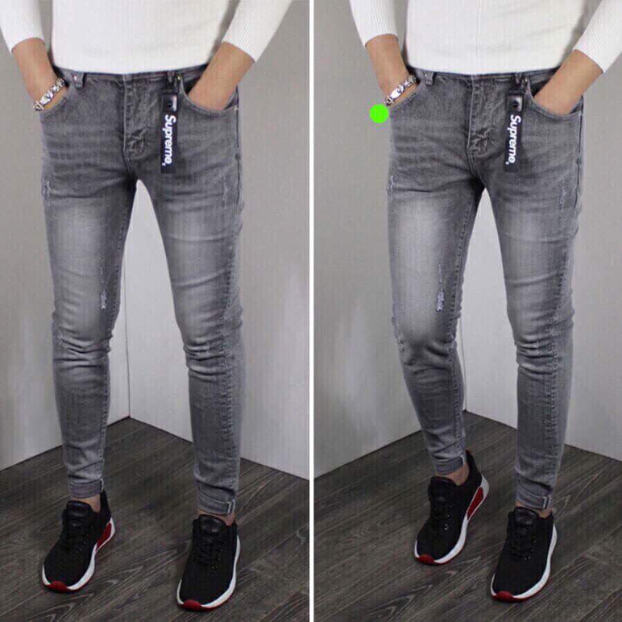 [Freeship] Quần jeans Nam Màu Xám Lông Chuột Chất Jean Co Dãn Năng Động Phong Cách MS850