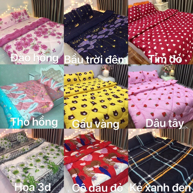 Bộ 1 Ga Chun và 2 Vỏ Gối Nằm (Size đệm từ 1m->1m8*2m đồng giá ) nhắn tin báo mẫu | BigBuy360 - bigbuy360.vn