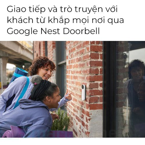 Chuông cửa Google Nest Doorbell Battery - Pin sạc, Full HD 1080p, đàm hoại 2 chiều