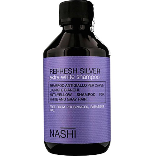 🇮🇹Nashi-Italia🇮🇹 Dầu gội khử ánh vàng Nashi Refress Silver extra white shampoo 250ml