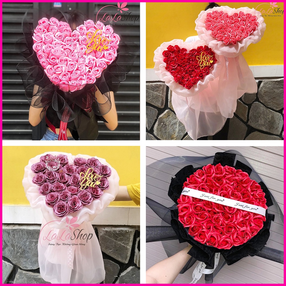 Bó hoa hồng sáp thơm dùng làm quà tặng valentine và 8/3 cho người yêu - Hàng cao cấp lưu hương lâu (Có xuất hóa đơn đỏ)