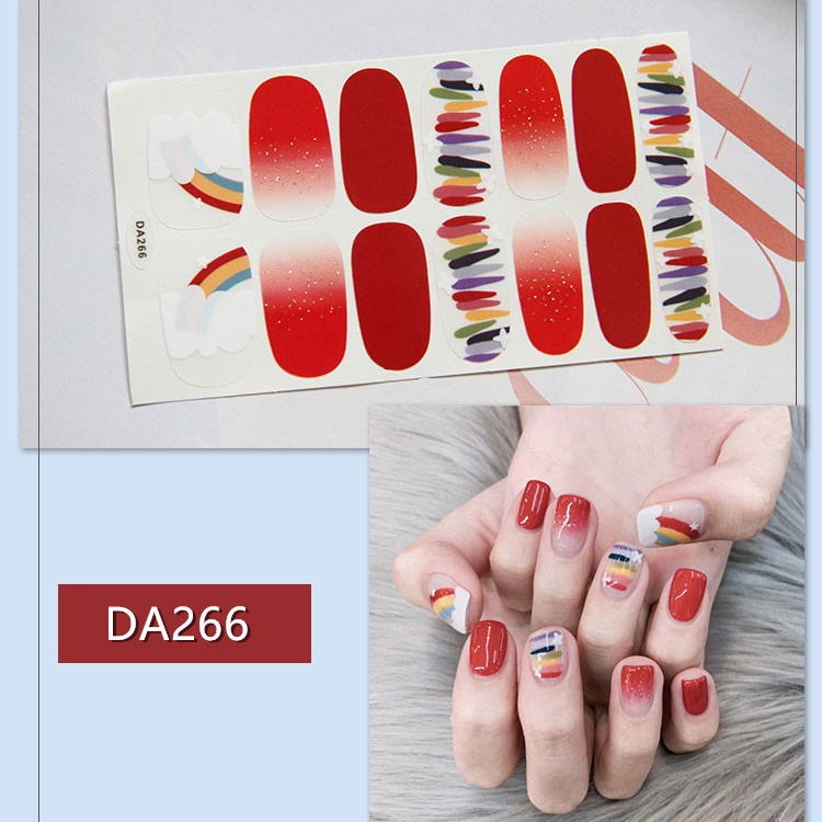Nail sticker 14 miếng dán móng tay trang trí 3D DA261-DA280 xinh xắn chống thấm nước
