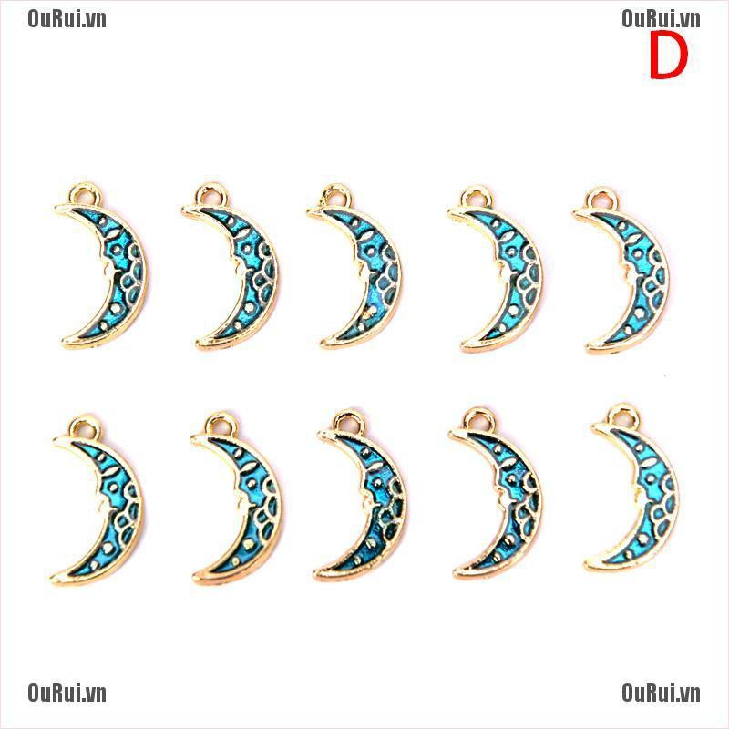 {FCC}CHARMS Set 10 Mặt Dây Chuyền Hình Vũ Trụ Độc Đáo{OuRui.vn}