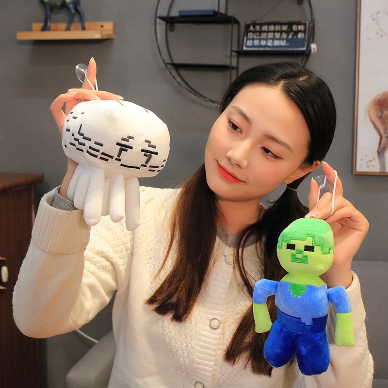 Đồ chơi nhồi bông Hình Chó Sói Minecraft 15-20cm