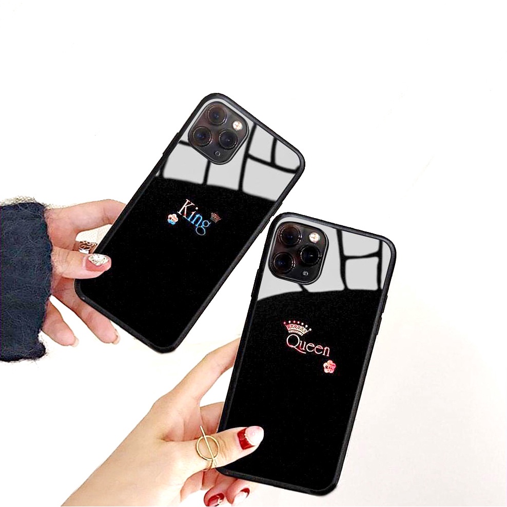 Ốp iphone kính King Queen cho iphone 6 s plus 7 8 plus Xr X s max 11 11 pro max 12 mini 12 pro max Se2