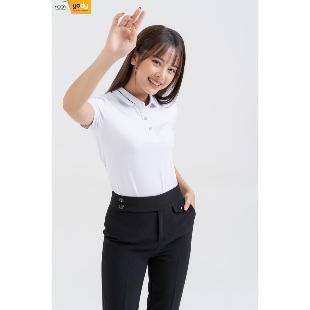 Áo polo pima nữ YODY, áo thun lạnh có cổ co dãn đàn hồi cực tốt - APN3010 | BigBuy360 - bigbuy360.vn