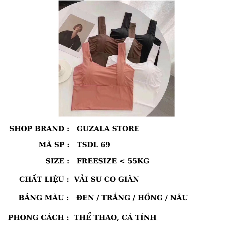 Áo Bra tập Gym, Yoga Chất Su Co Giãn Thấm Hút Mồ Hôi Có Mút Ngực Dáng Croptop Dễ Mặc Siêu Hót _ TSDL69
