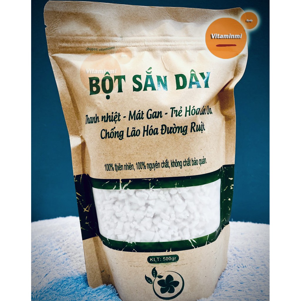 500gr Tinh Bột Sắn Dây GPDK-ATVSTP Nghệ An Giảm Béo - Đẹp Da, Đào Thải Độc Tố Nguyên Chất 100%, Không Hoa Bưởi, Chanh