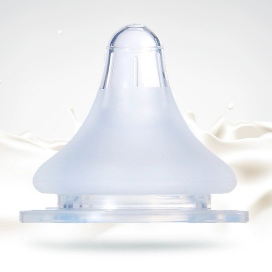 Ti giả chất liệu silicon siêu mềm miệng rộng chuyên dụng dành cho bé