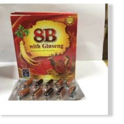 Viên tăng lực nhân sâm 8B With Ginseng  Giúp bồi bổ cơ thể, ăn ngủ ngon, cho người suy nhược, sau bệnh.