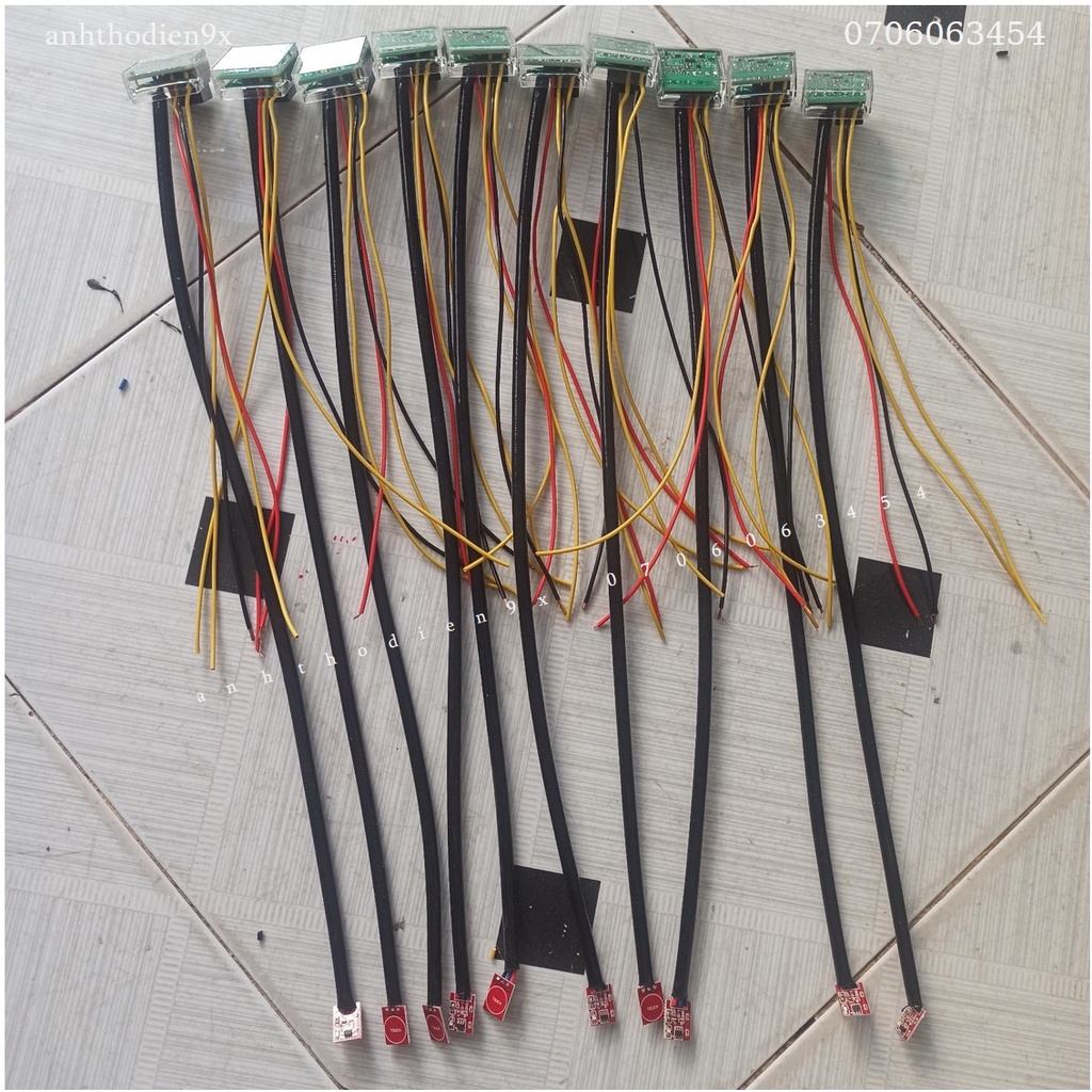 Freeship Extra Combo 10 Mạch Cảm Biến Chế Gắn Tắt Đèn Xe Máy, Khoá Chống Trộm, Trợ Sáng, Đổ Full Keo Chống Nước Bh12th