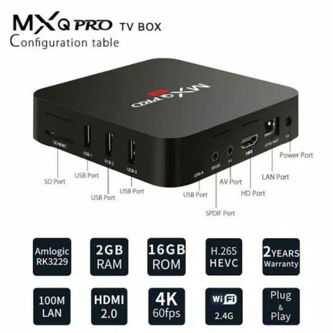 Đầu Mxq Pro 5g Android Smart Tv Box 4k Media Player - Black Đen