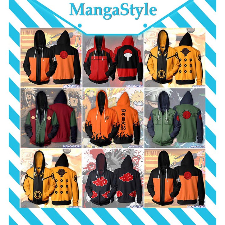  Hàng Có Sẵn - Áo Khoác 3D Naruto